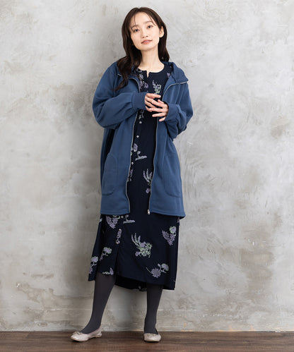 21号(6L～) INDESIGN フラワープリントピンタックワンピース