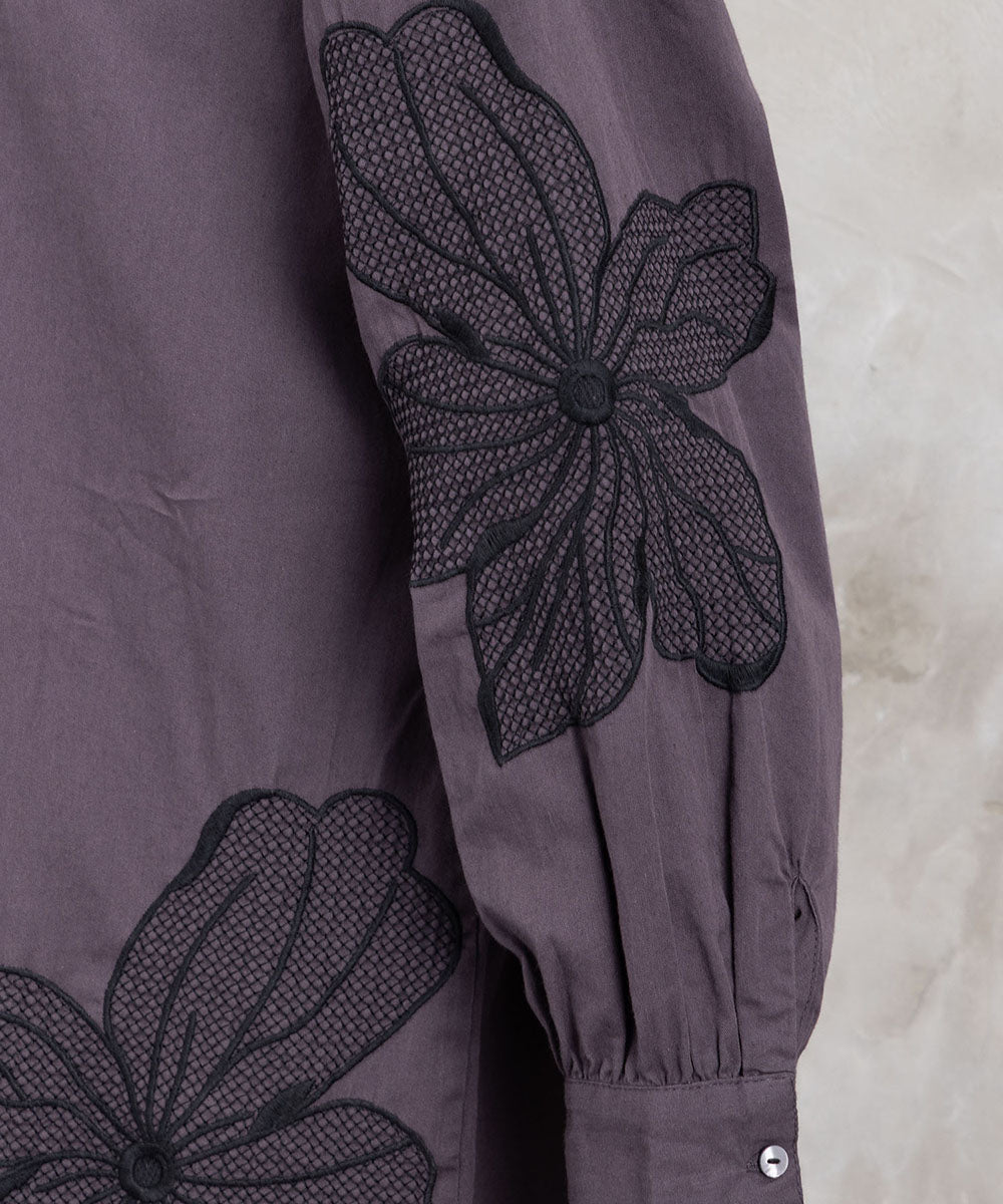 INDESIGN フラワーエンブロイダリーシャツチュニック