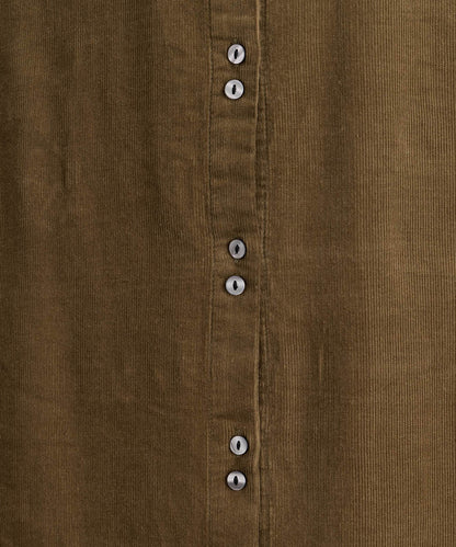 INDESIGN ドットポケットコーデュロイシャツワンピース