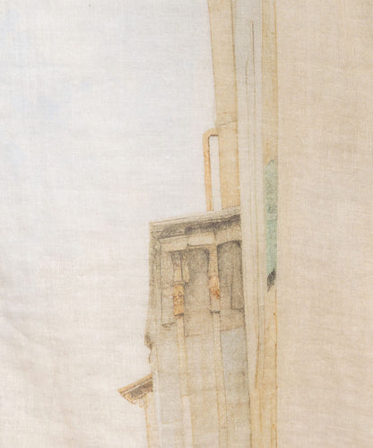 INDESIGN シティスケープコラージュプリントワンピース