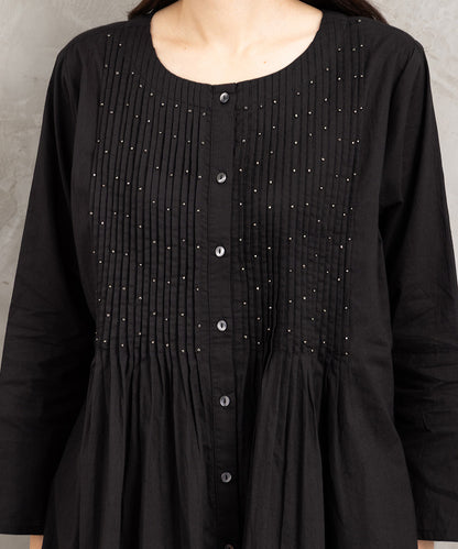 INDESIGN ビーズラインピンタックワンピース