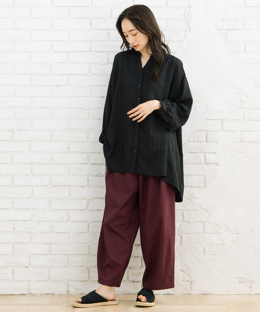 楊柳ジャカードシャツチュニック