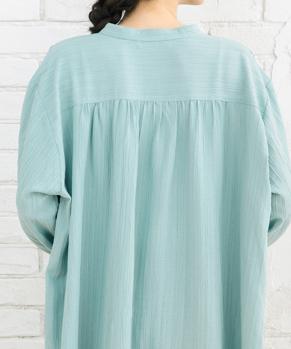 楊柳ジャカードシャツチュニック