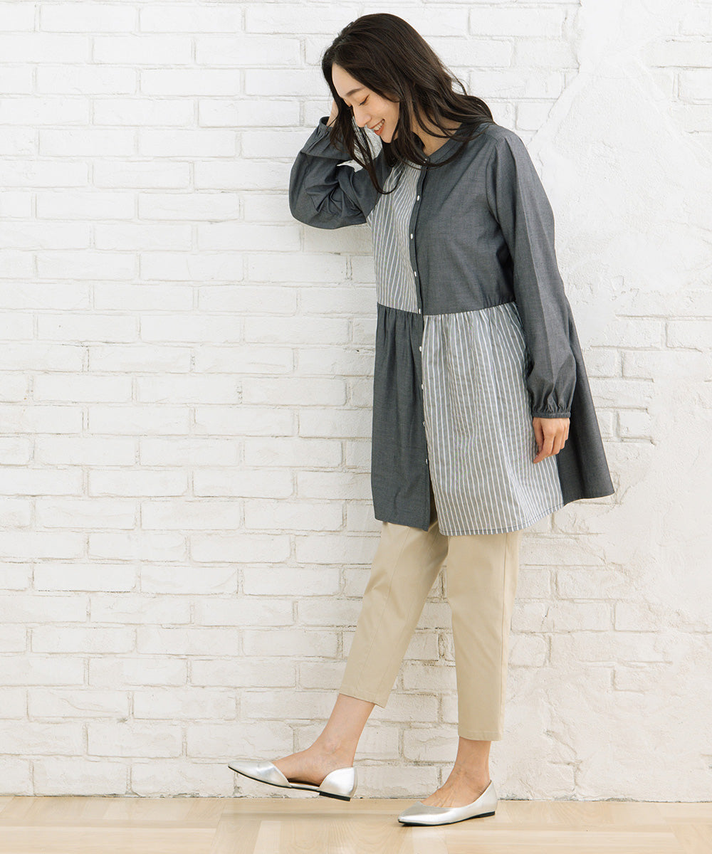 パッチワークストライプチュニック