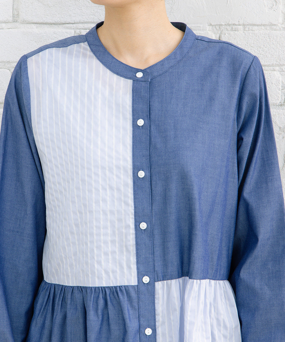 パッチワークストライプチュニック