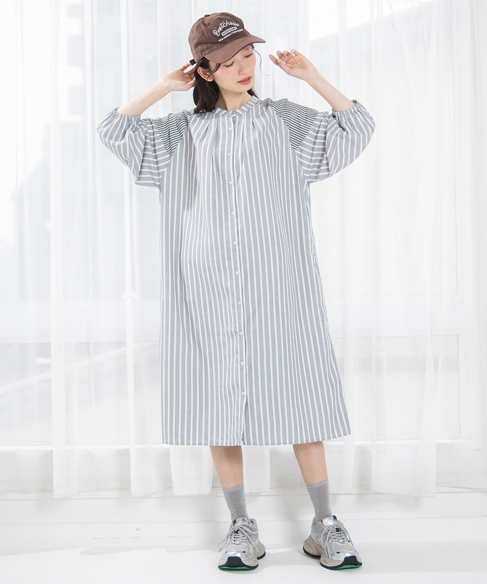 大きいサイズ レディース シャツワンピース