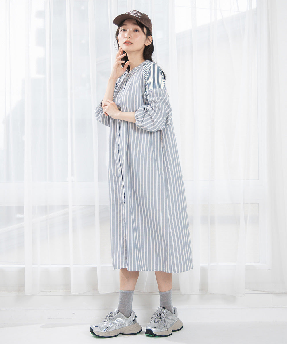 大きいサイズ レディース シャツワンピース