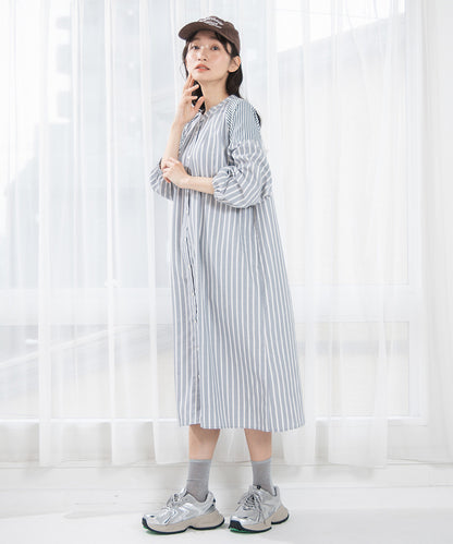 大きいサイズ レディース シャツワンピース