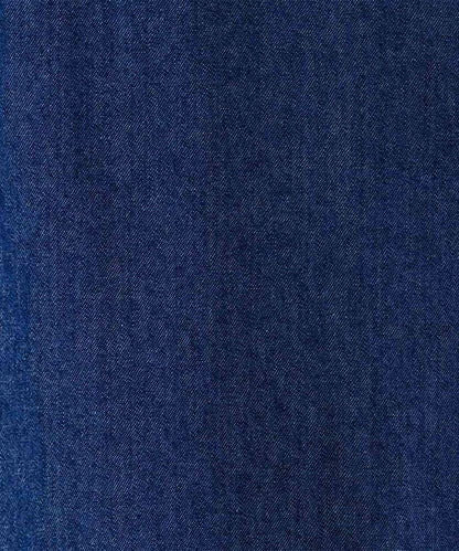 INDESIGN ワンポイントフラワーエンブロイダリーデニムワンピース