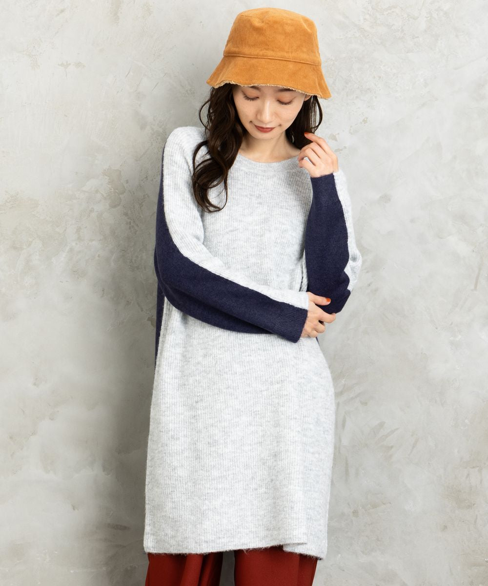 FONTLAB 2WAYバイカラーニットチュニック