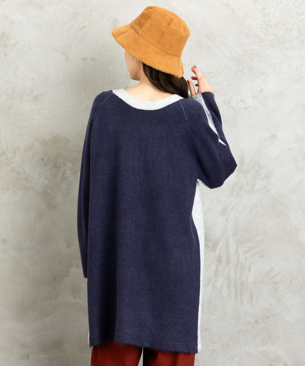 FONTLAB 2WAYバイカラーニットチュニック