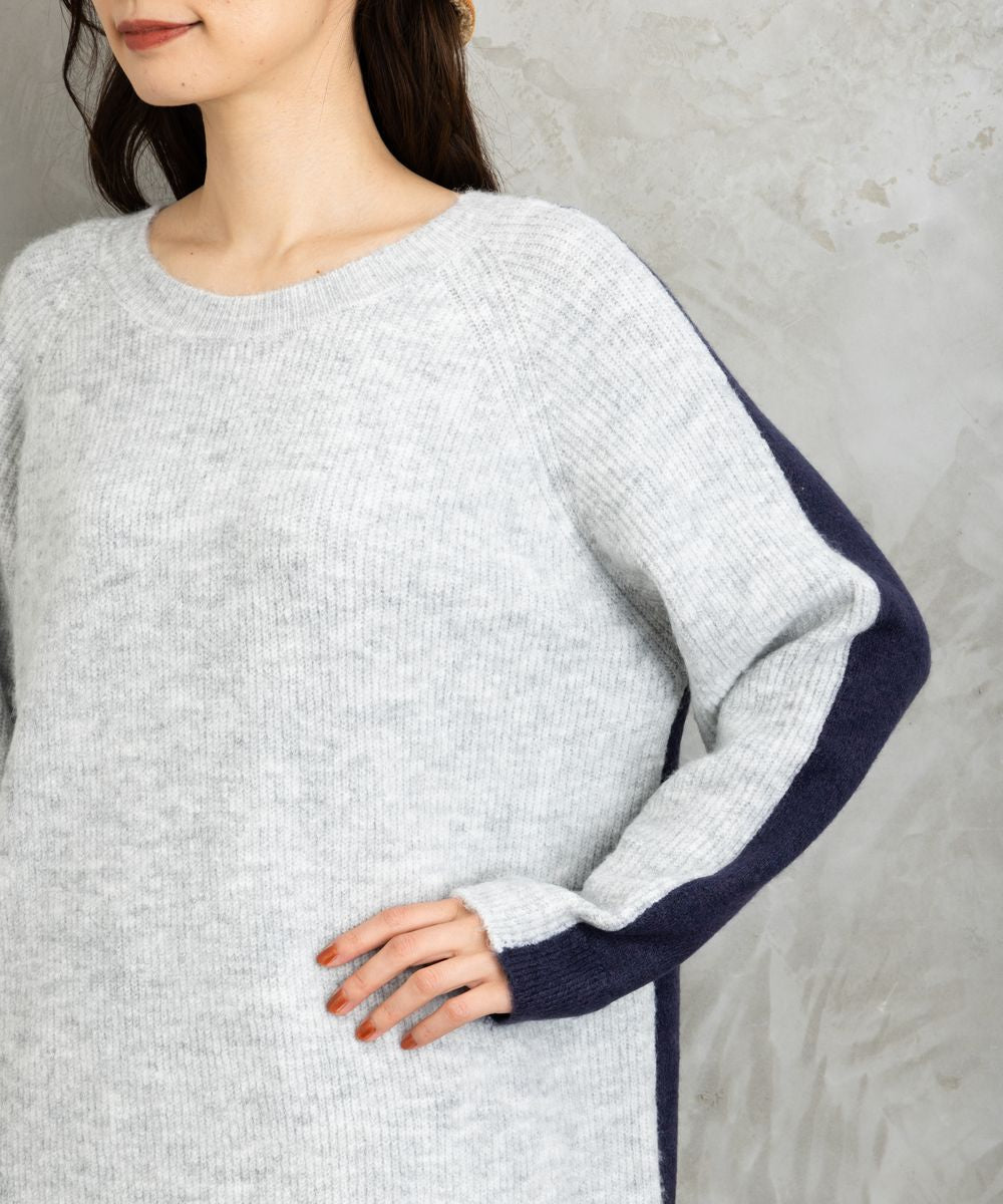 FONTLAB 2WAYバイカラーニットチュニック