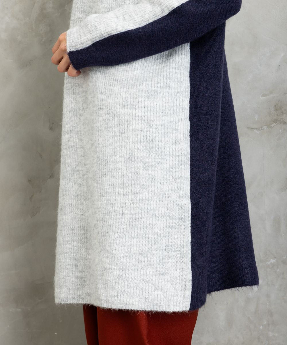 FONTLAB 2WAYバイカラーニットチュニック