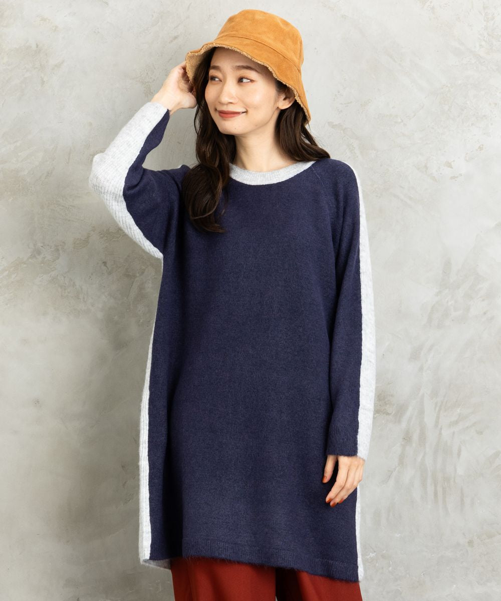 FONTLAB 2WAYバイカラーニットチュニック
