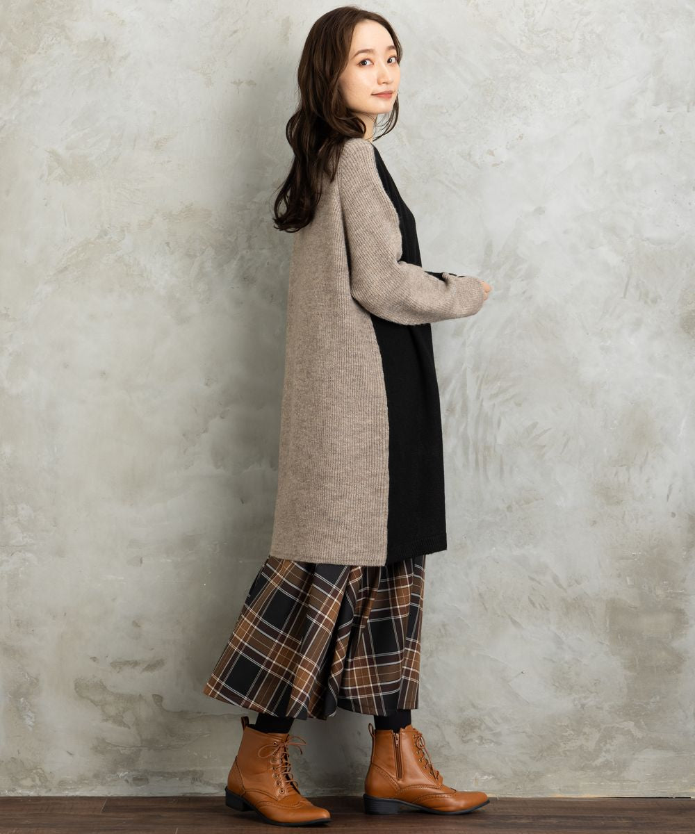 FONTLAB 2WAYバイカラーニットチュニック