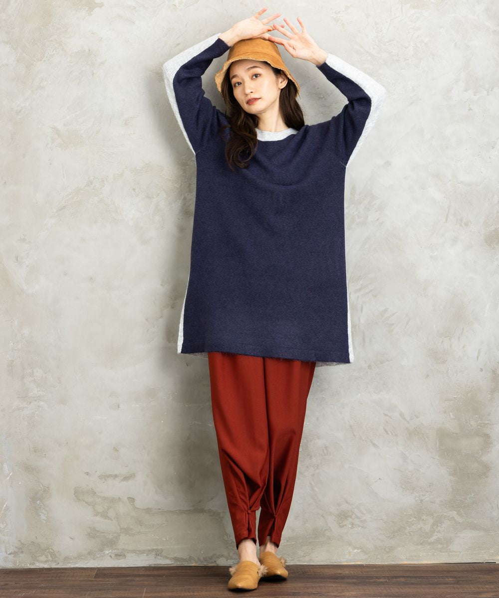 FONTLAB 2WAYバイカラーニットチュニック