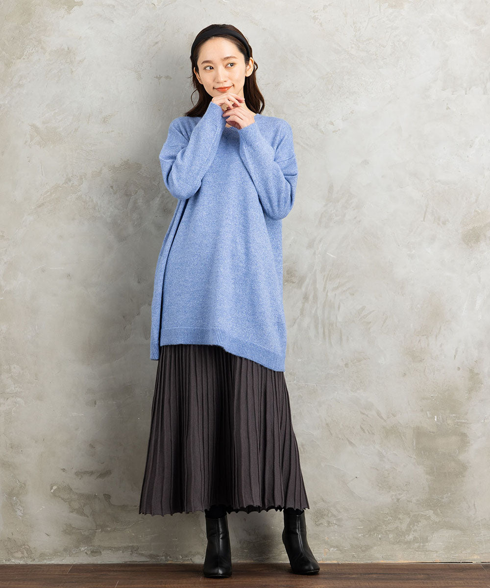 FONTLAB Vネックラメニットチュニック