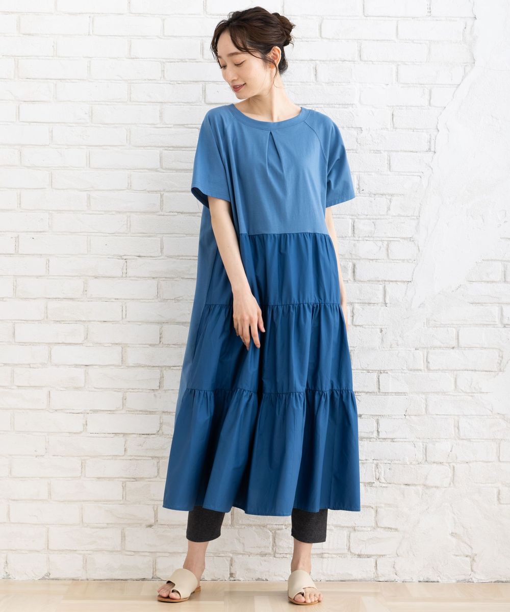 FONTLAB シルケットティアードワンピース