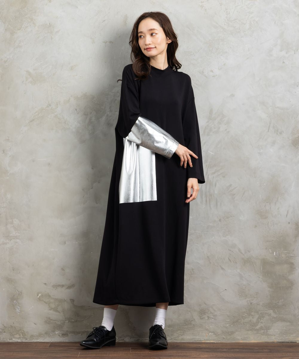 21号(6L～) MAT FASHION 箔プリントダンボールワンピース