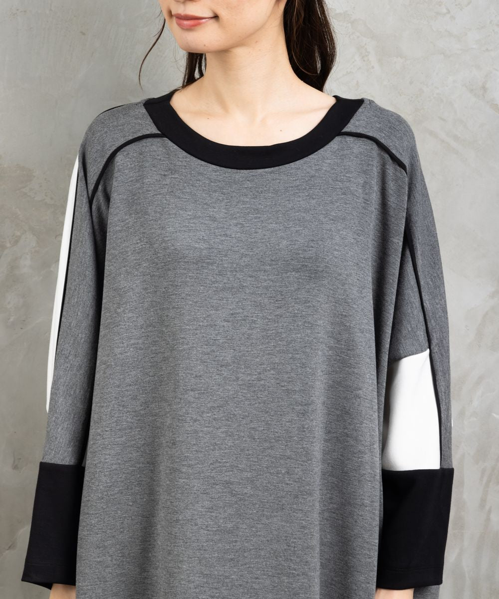 21号(6L～) MAT FASHION カラーブロッキングワンピース