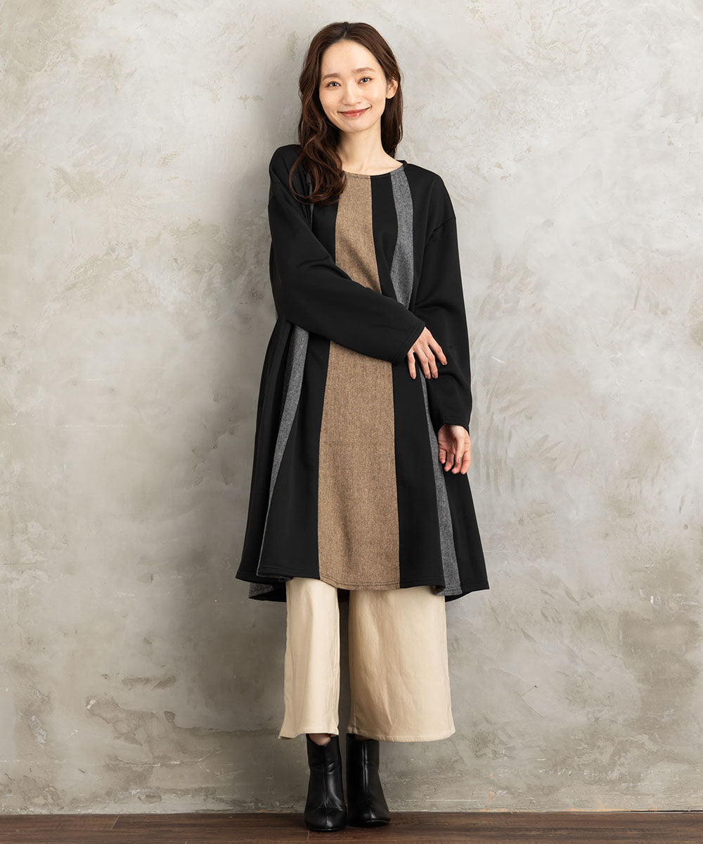 FONTLAB ツイードコンビカットチュニック