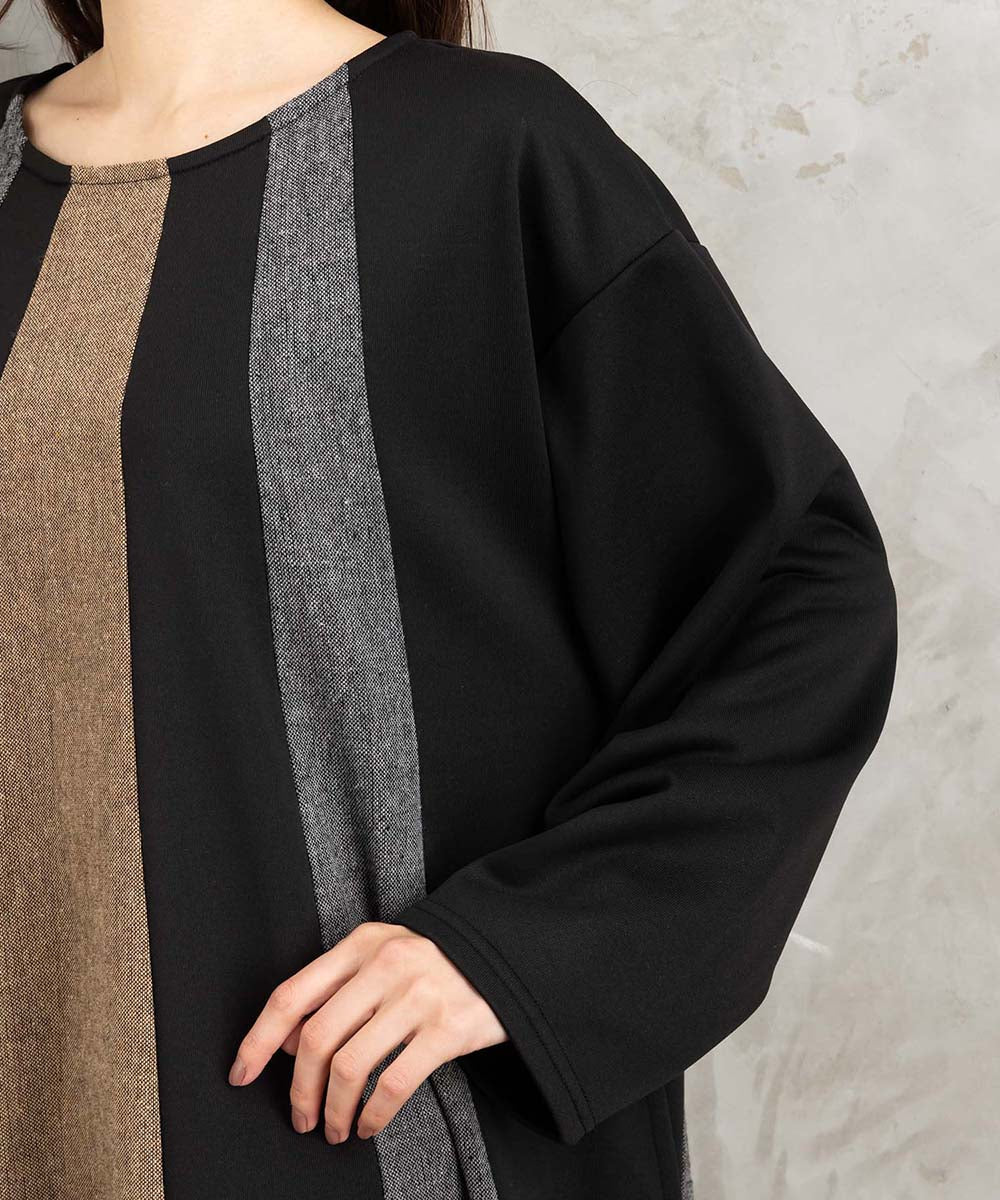 FONTLAB ツイードコンビカットチュニック