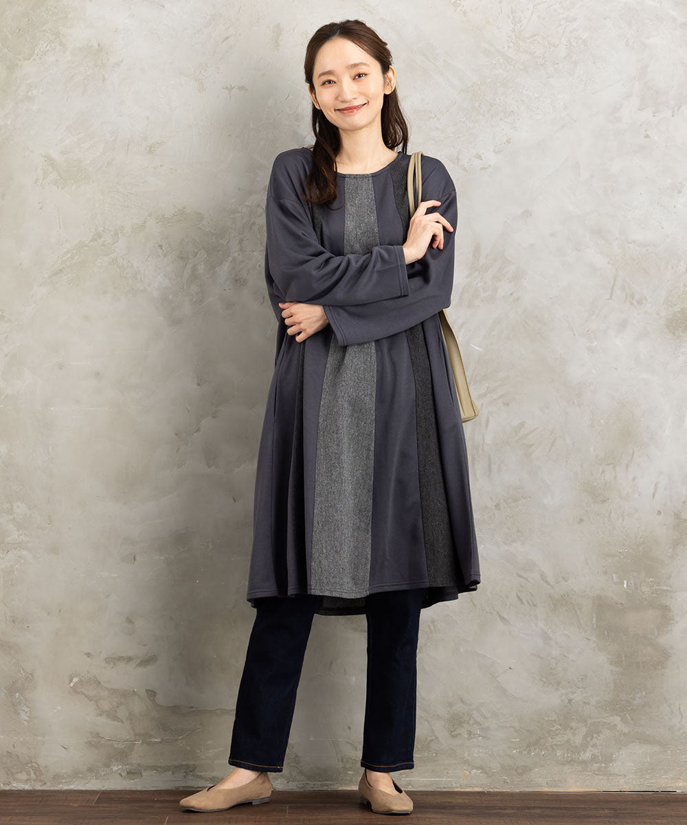 FONTLAB ツイードコンビカットチュニック