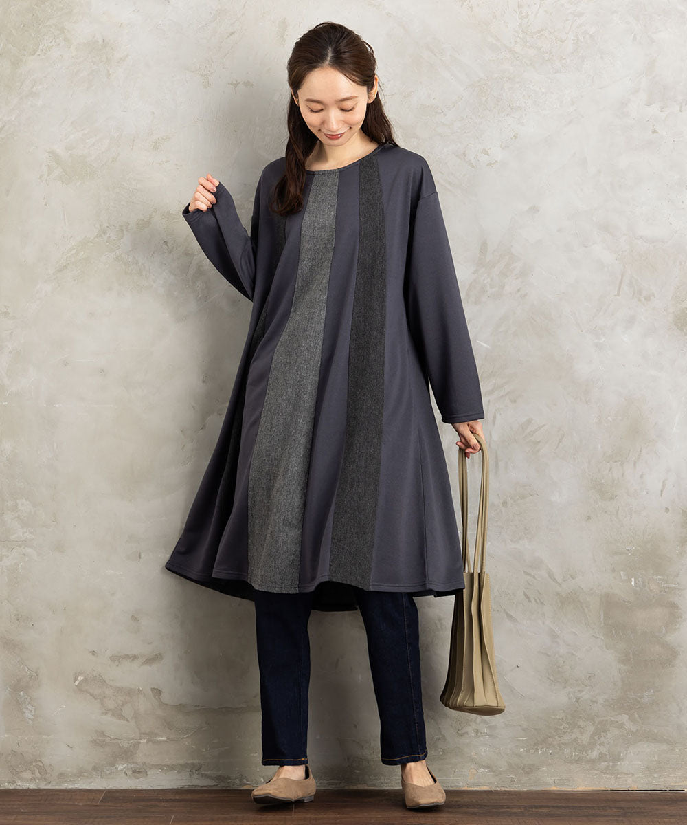 FONTLAB ツイードコンビカットチュニック