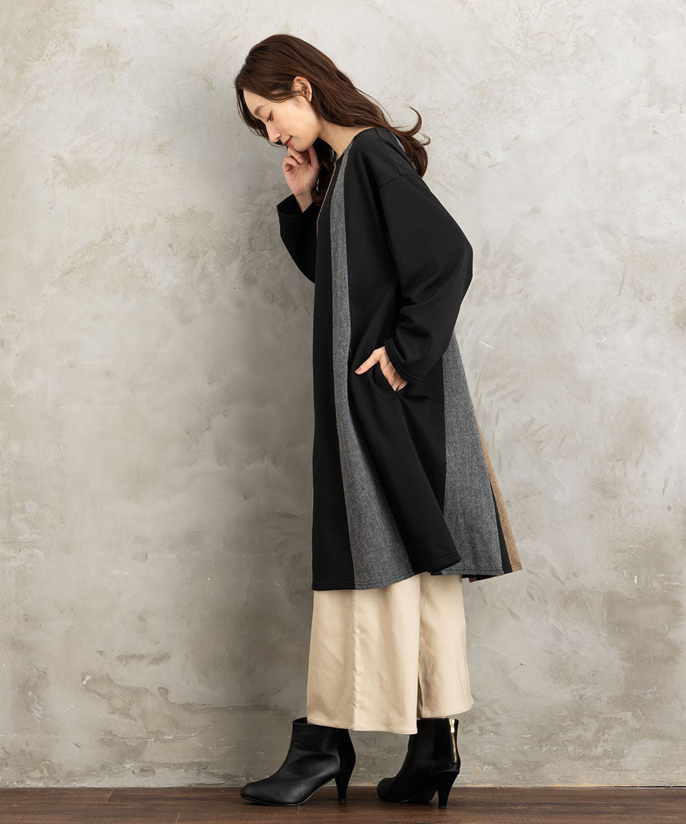 FONTLAB ツイードコンビカットチュニック