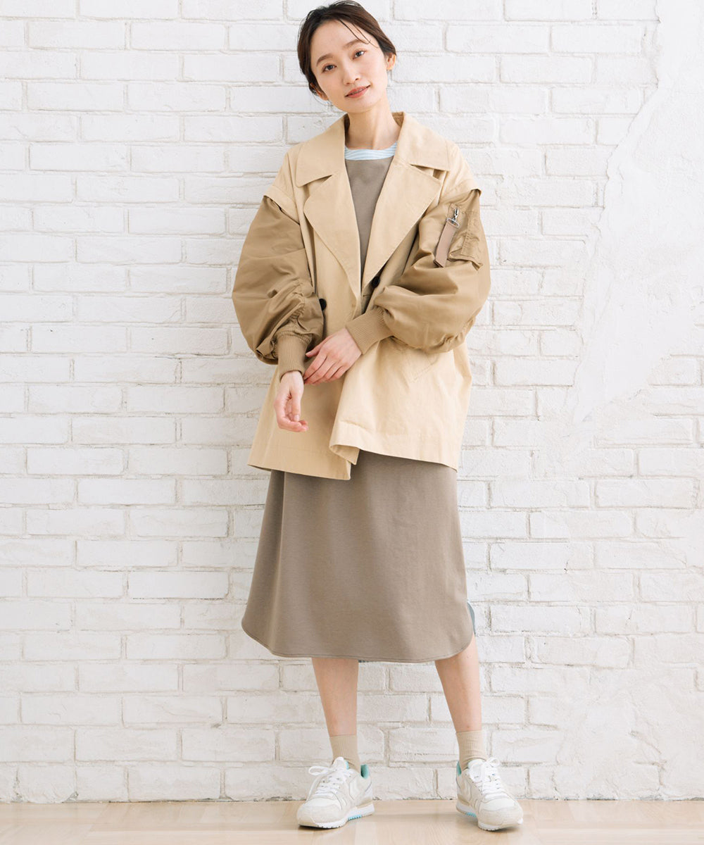 FONTLAB ストライプコンビポンチワンピース