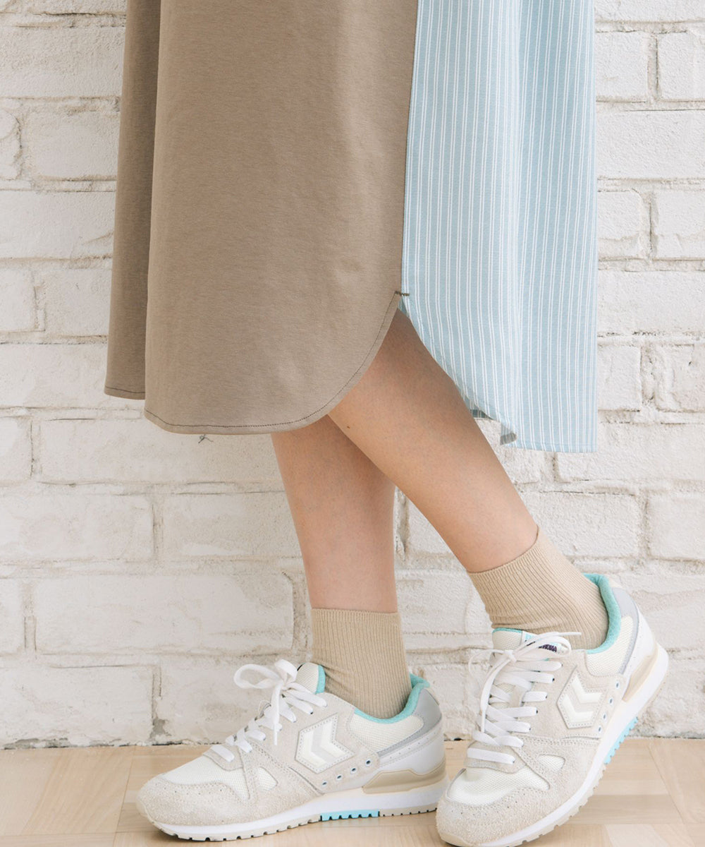 21号(6L～) FONTLAB ストライプコンビポンチワンピース