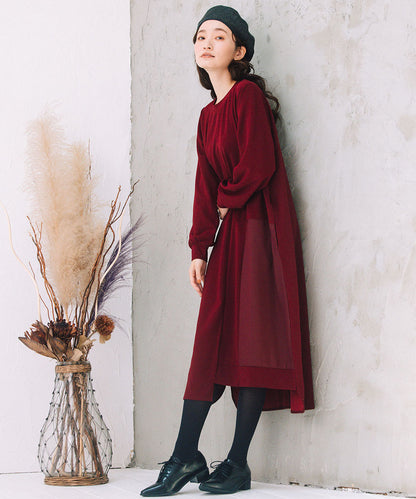 FONTLAB 異素材コンビアシメワンピース