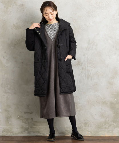 FONTLAB マシュマロスウェードVネックジャンパースカート