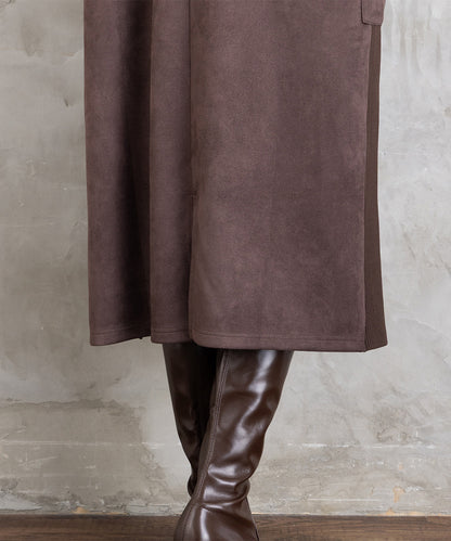 21号(6L～) FONTLAB マシュマロスウェードVネックジャンパースカート