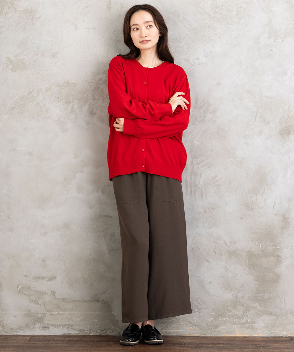 クルーネックカーディガン