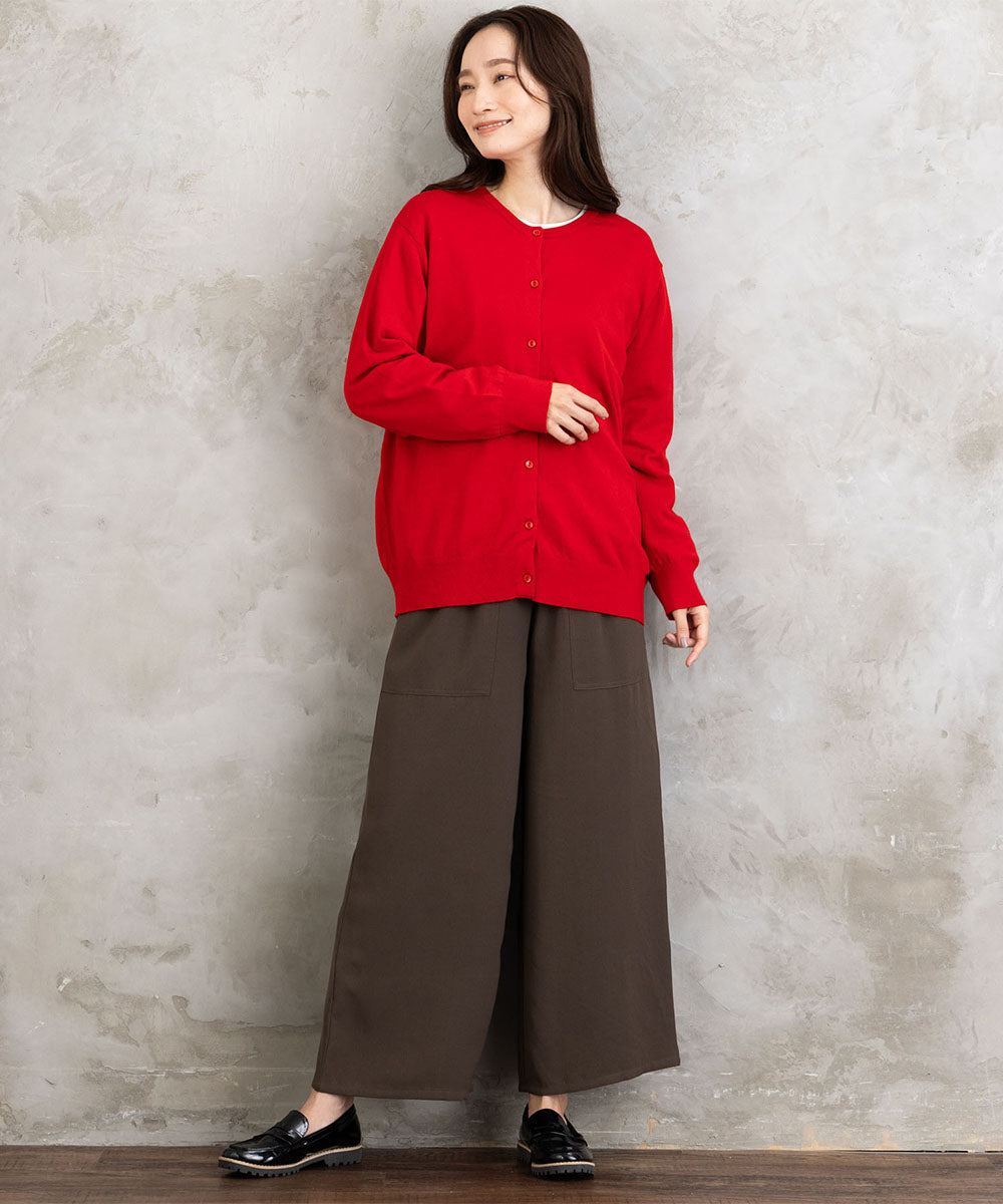 クルーネックカーディガン