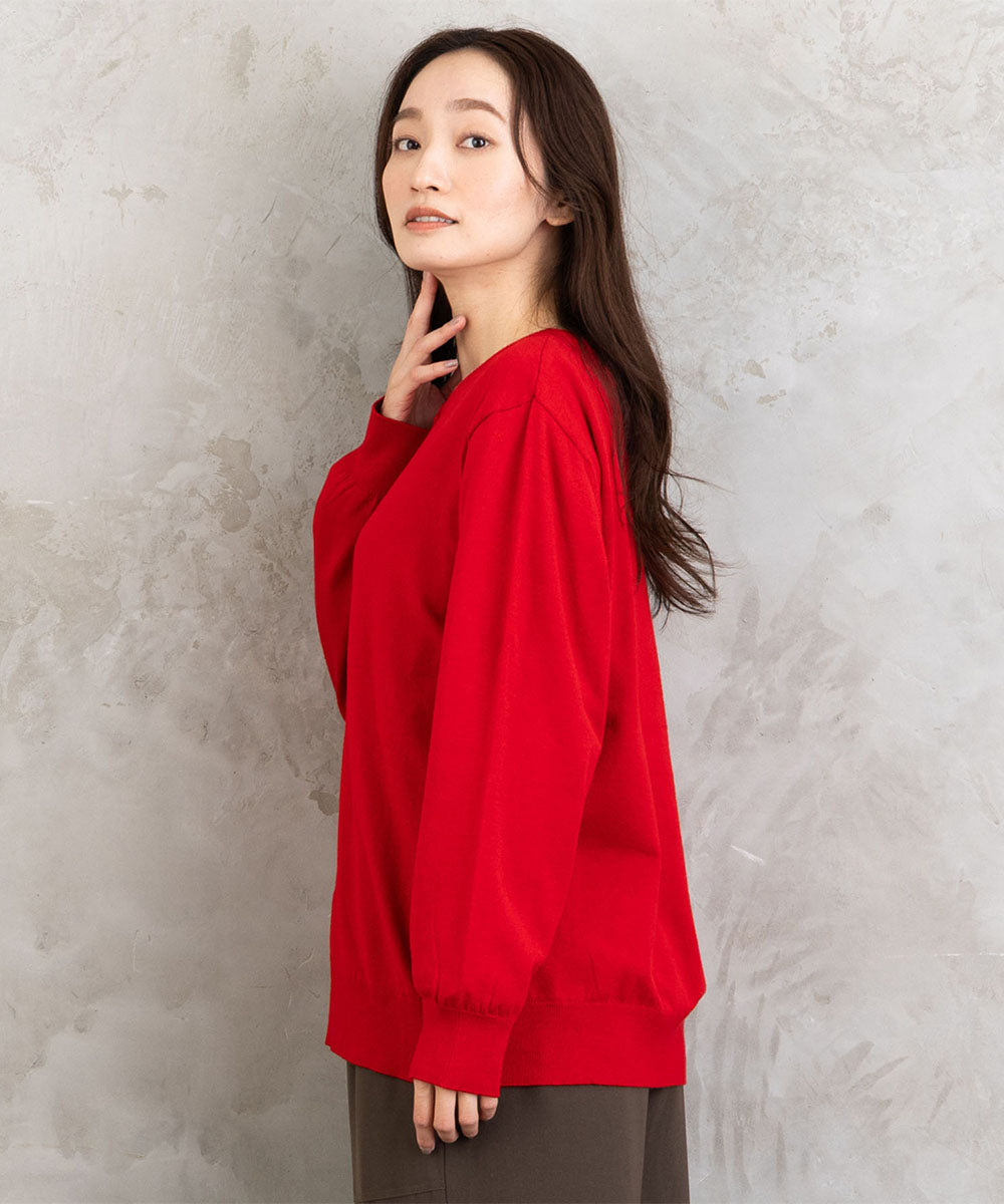 クルーネックカーディガン