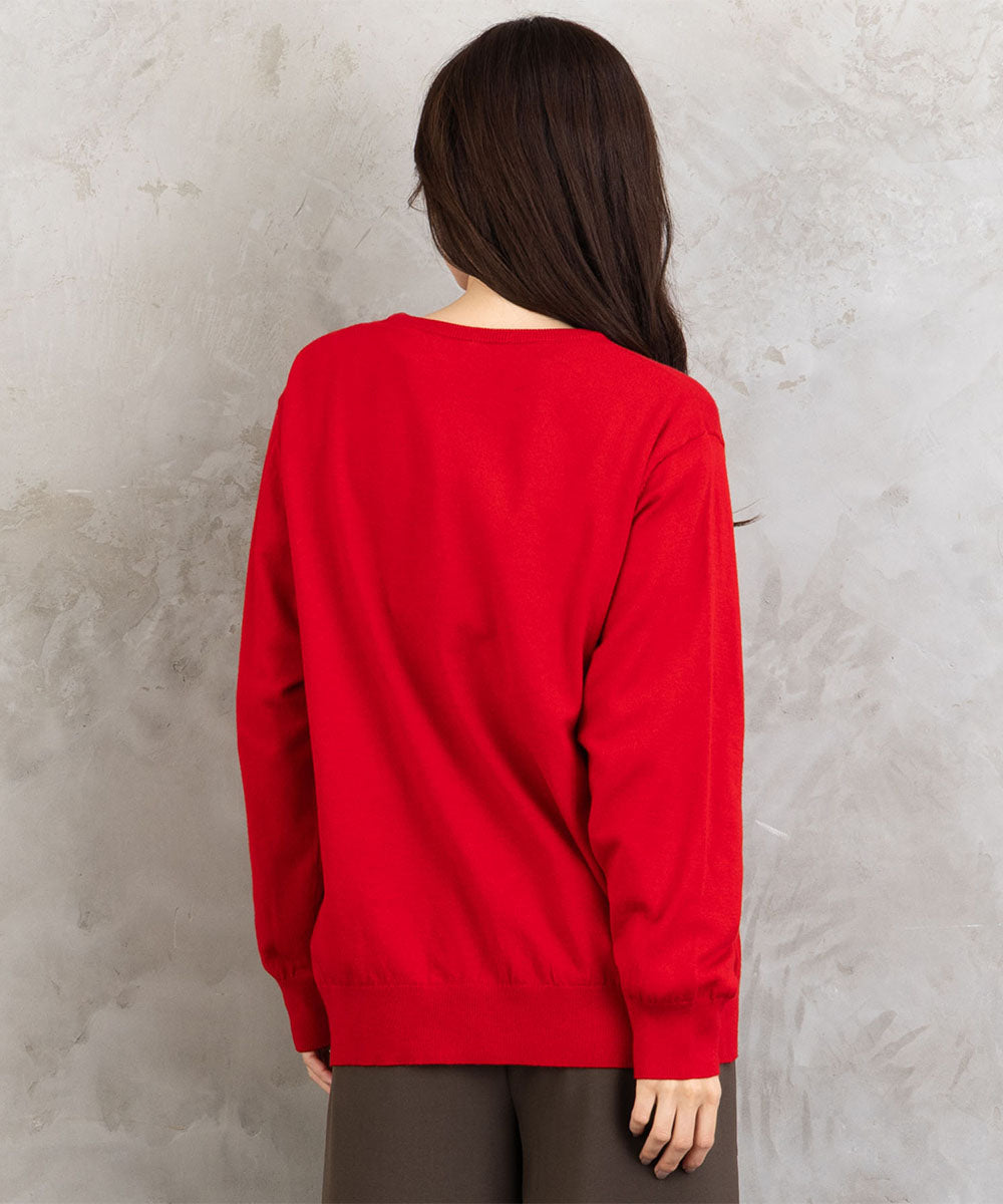 クルーネックカーディガン