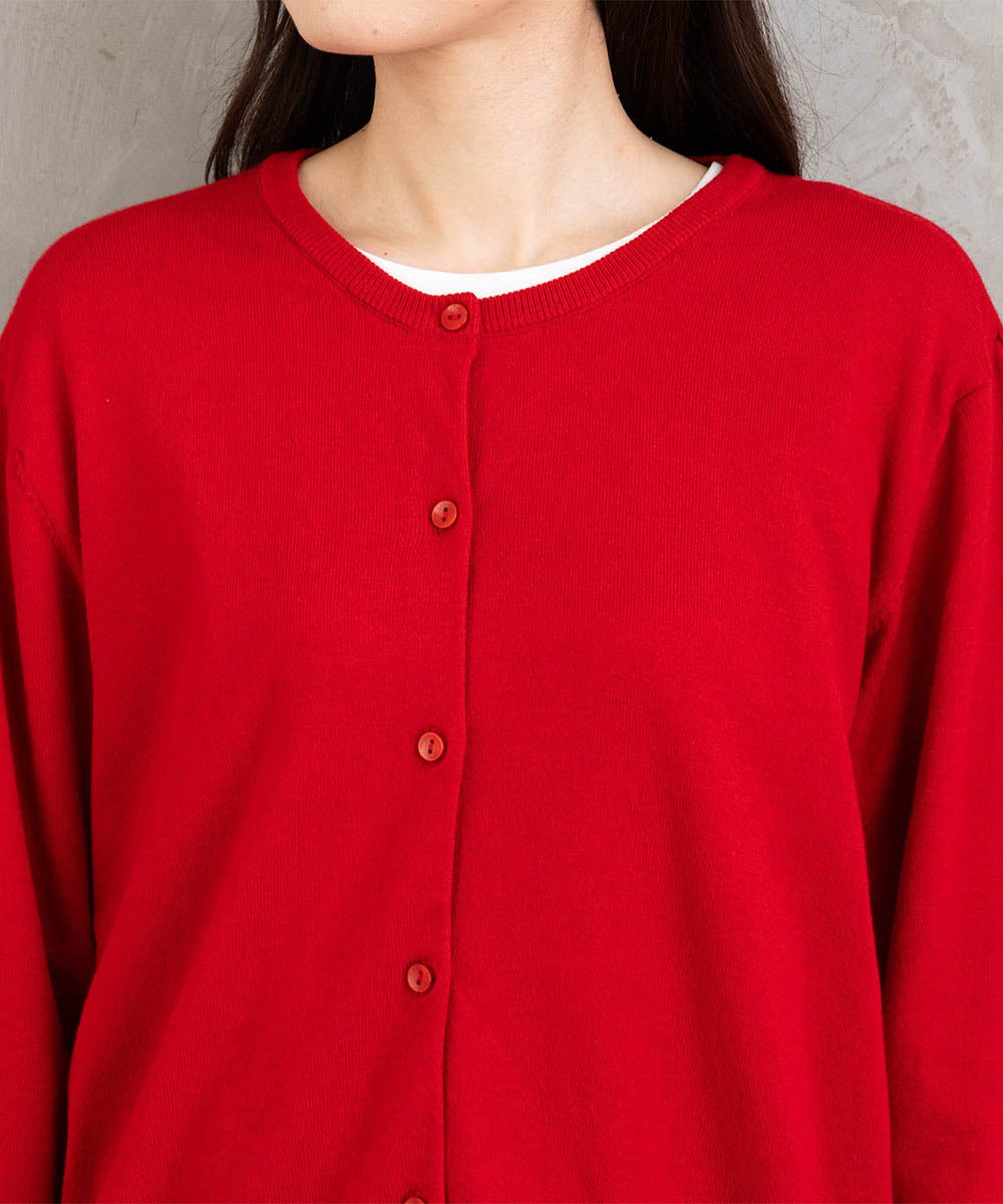 クルーネックカーディガン