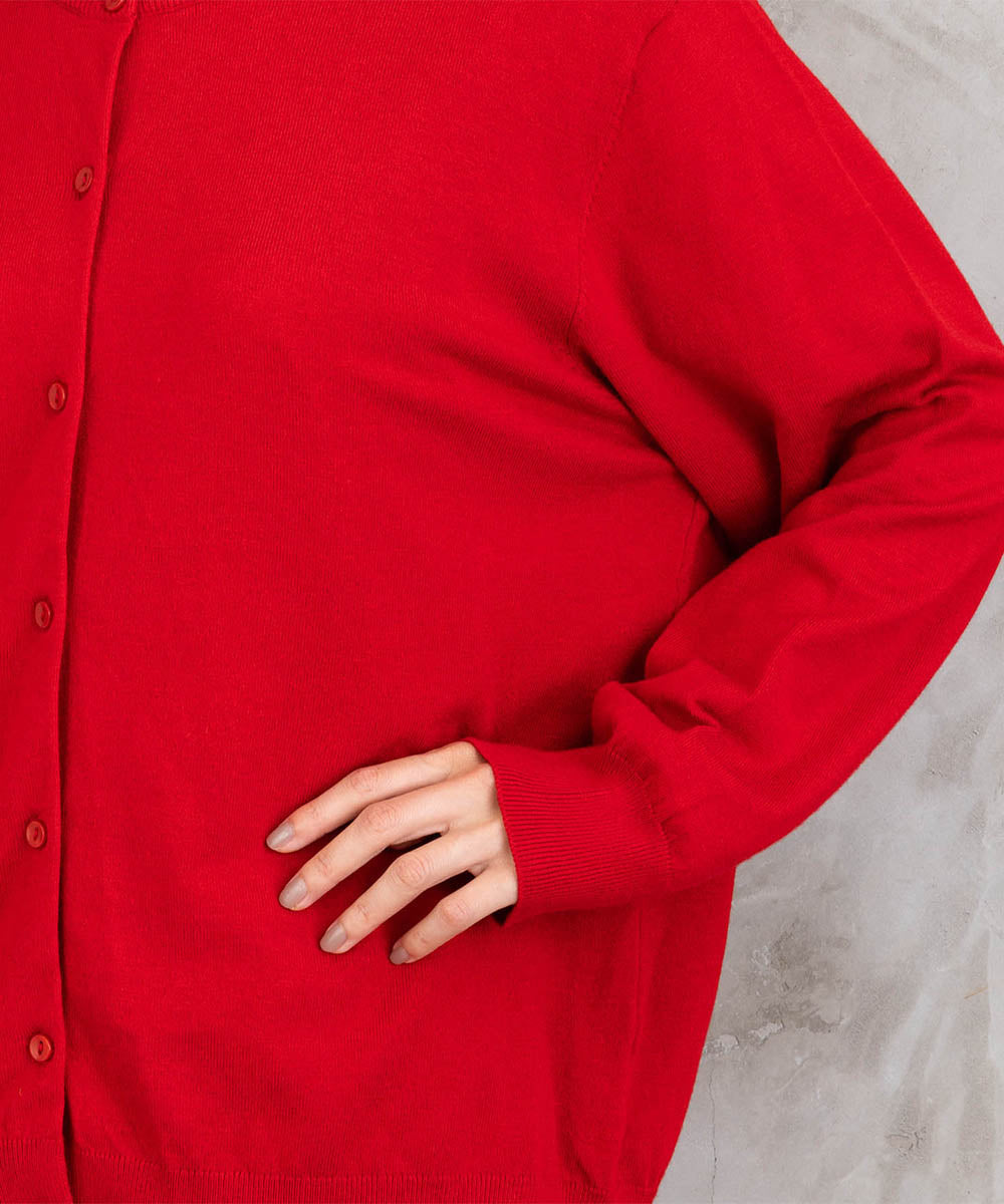 クルーネックカーディガン