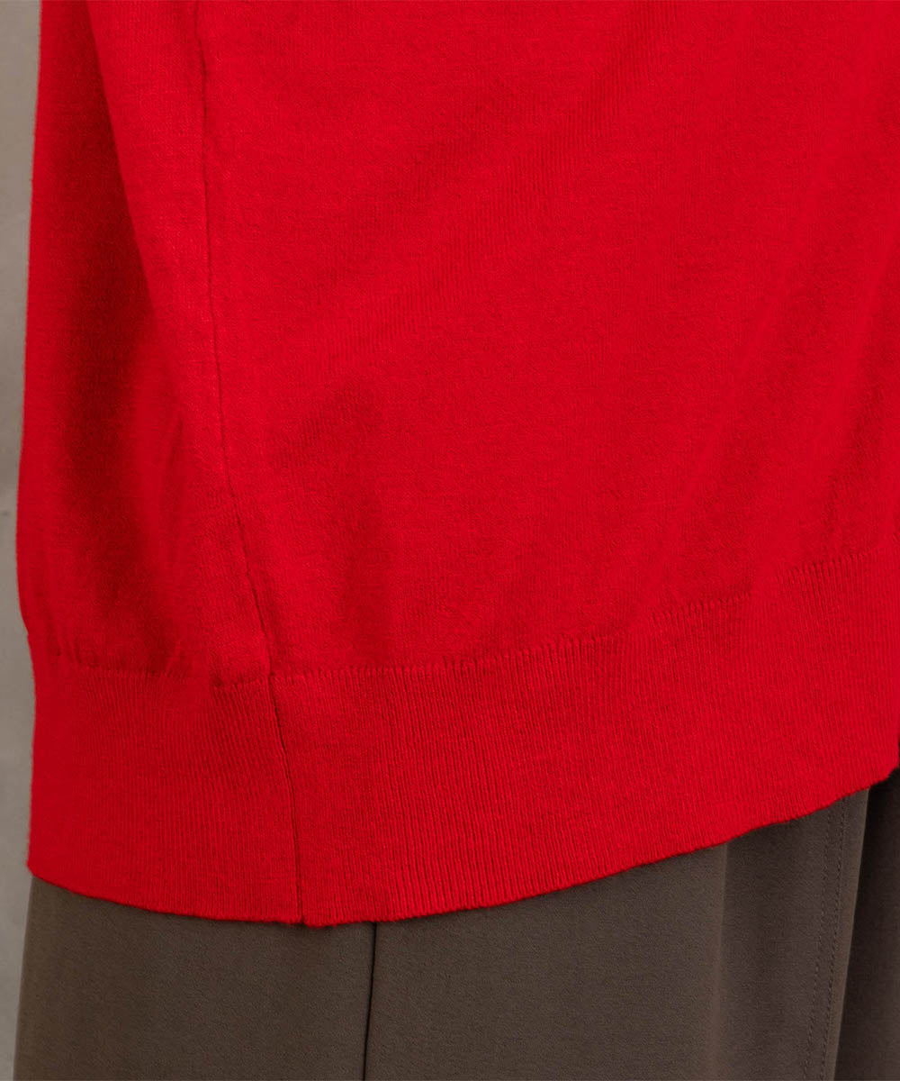 クルーネックカーディガン