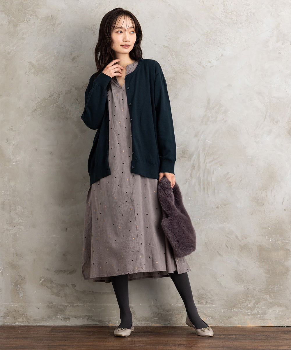 クルーネックカーディガン