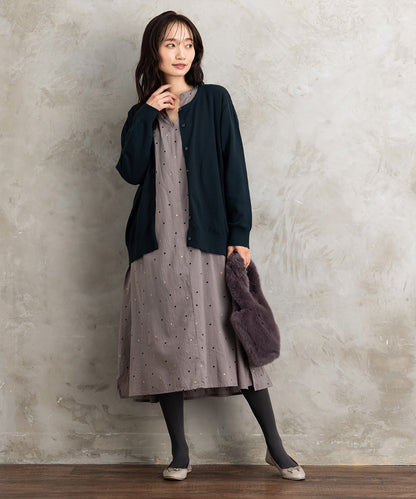 クルーネックカーディガン