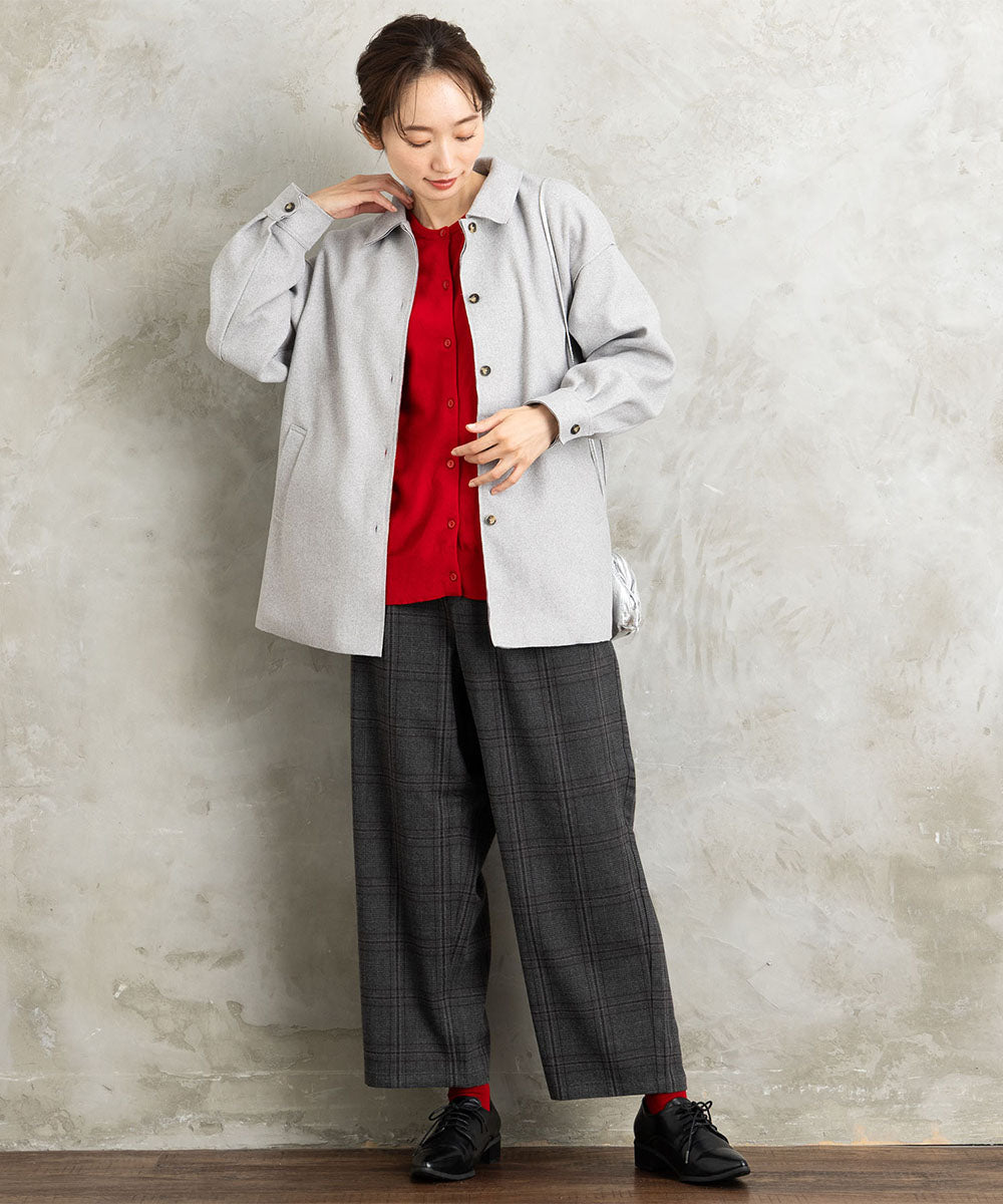 クルーネックカーディガン