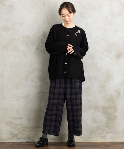 21号(6L～) (ロジーク) [30th]ビジューブローチライクニットカーディガン