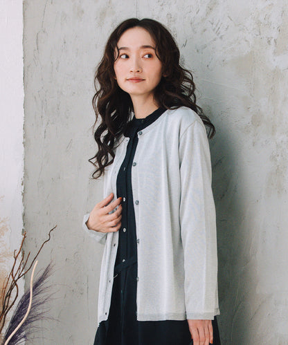 [MADE IN JAPAN]ラメプレーティングニットカーディガン