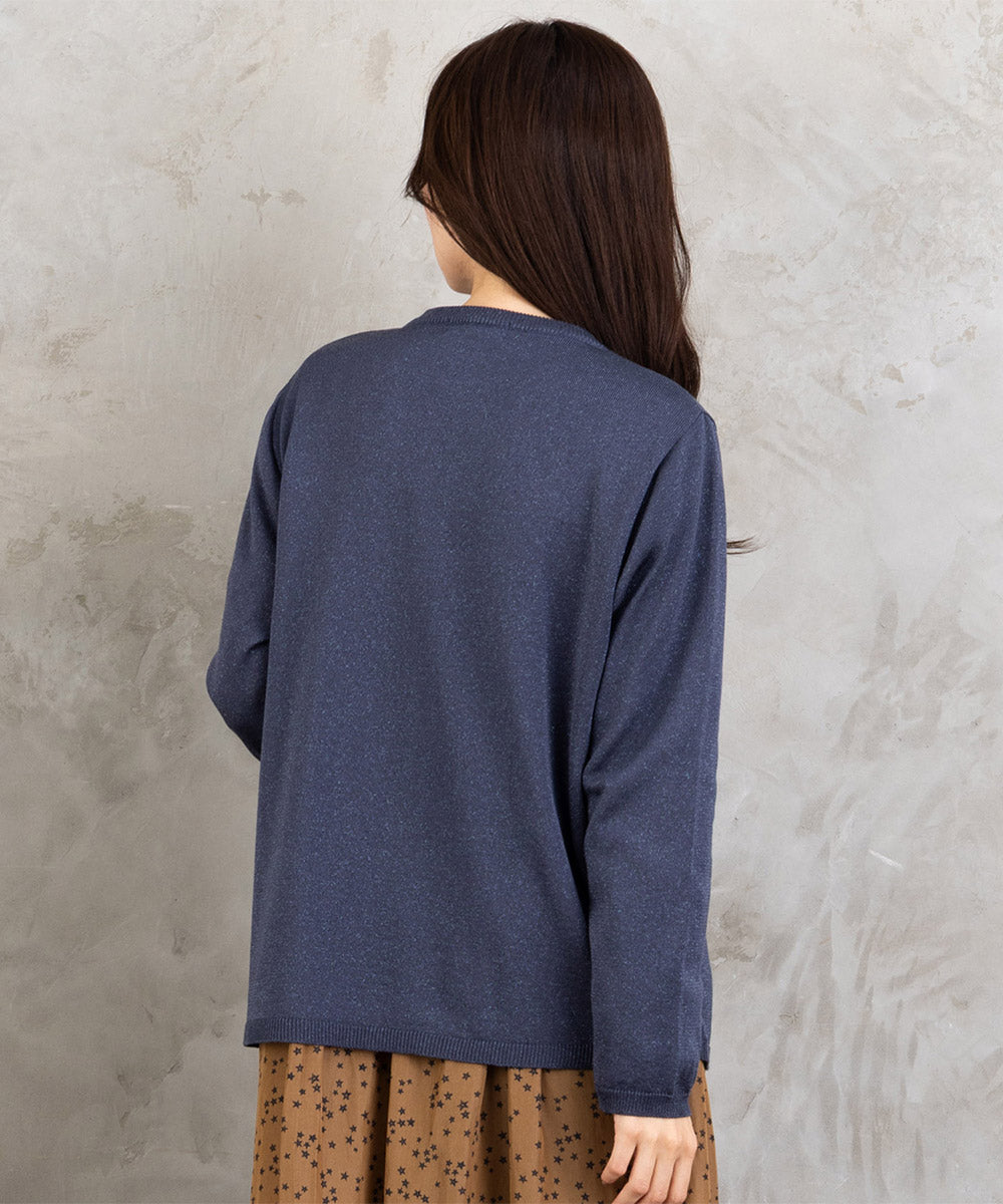 [MADE IN JAPAN]ラメプレーティングニットカーディガン