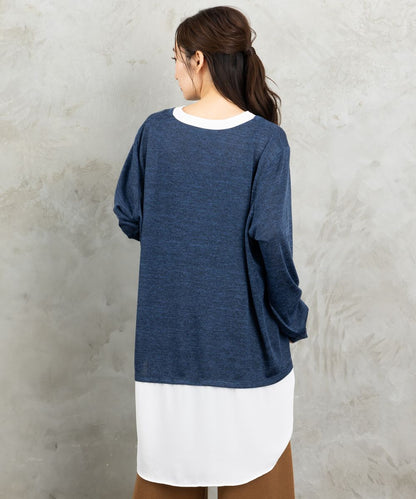 【web限定】【大きいサイズ】 15号・19号(3L・5L) fransa plus size selection シャツフェイクレイヤードVネックニット | sabstreet my standard(サブストリートマイスタンダード) 公式通販| 大きい サイズ レディース ファッシ