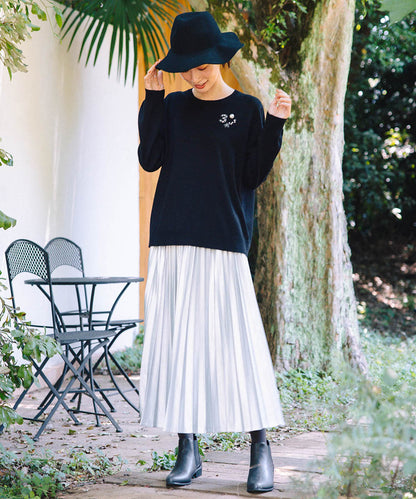 (ロジーク) [30th]ビジューブローチライクニット