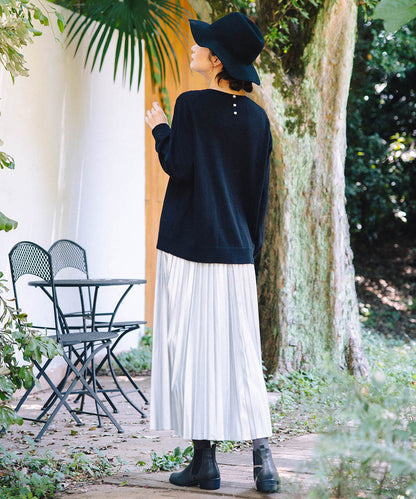 (ロジーク) [30th]ビジューブローチライクニット